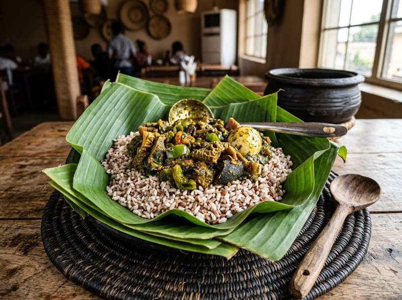 Ofada Rice & Ayamase Designer Stew