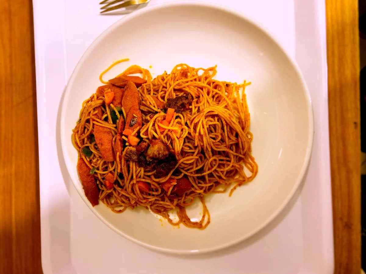 Jollof Spaghetti with Beef