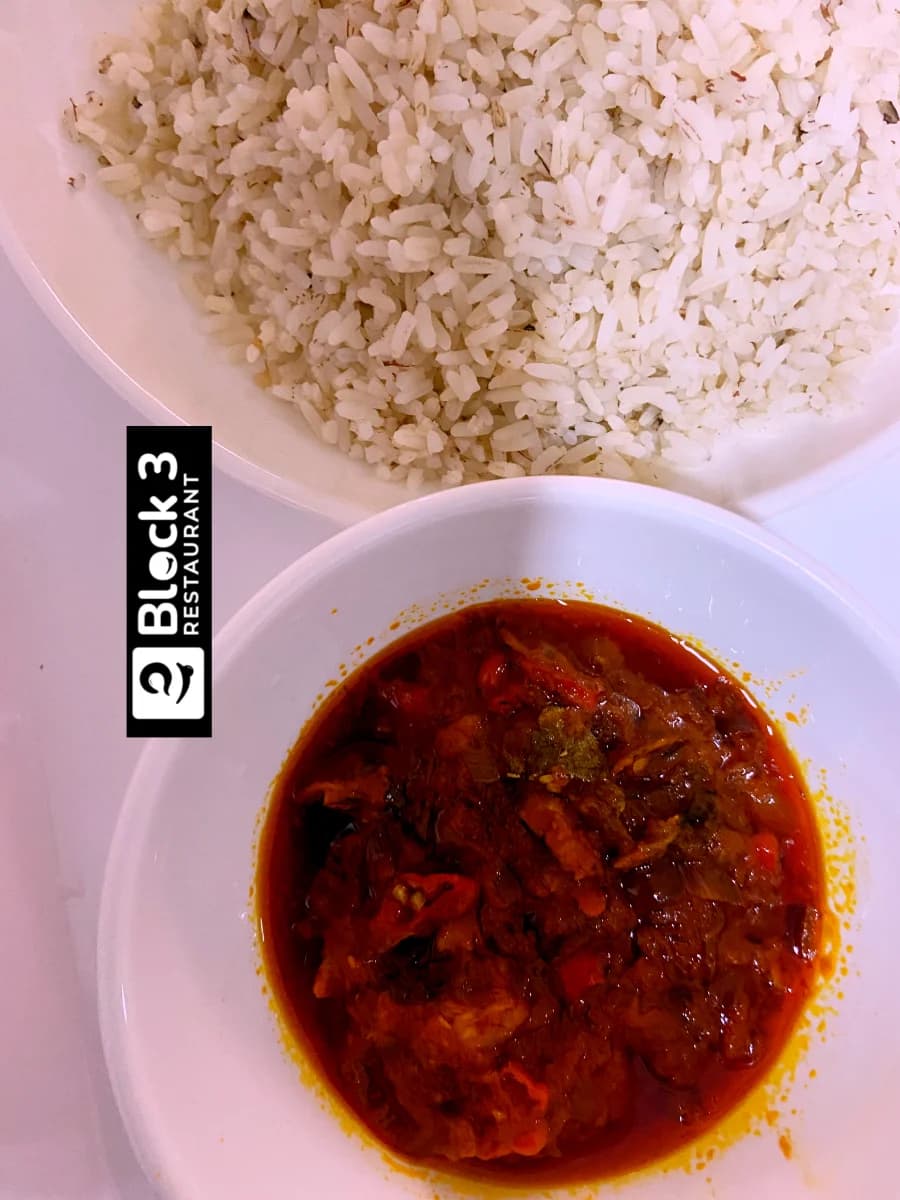 White Rice and Stew