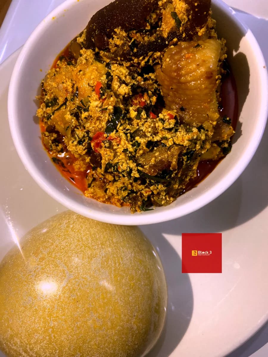 Eba with Egusi